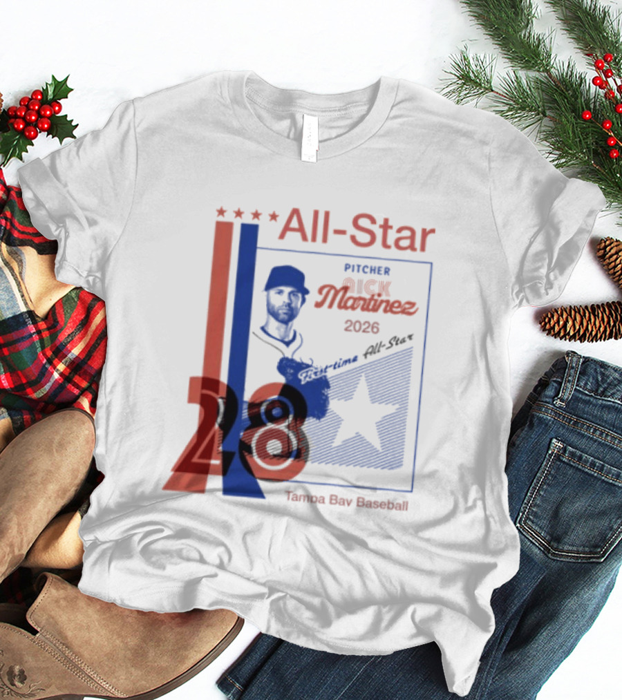 Nick Martinez 2026 All Star Pitcher Tampa Bay Baseball T-Shirt