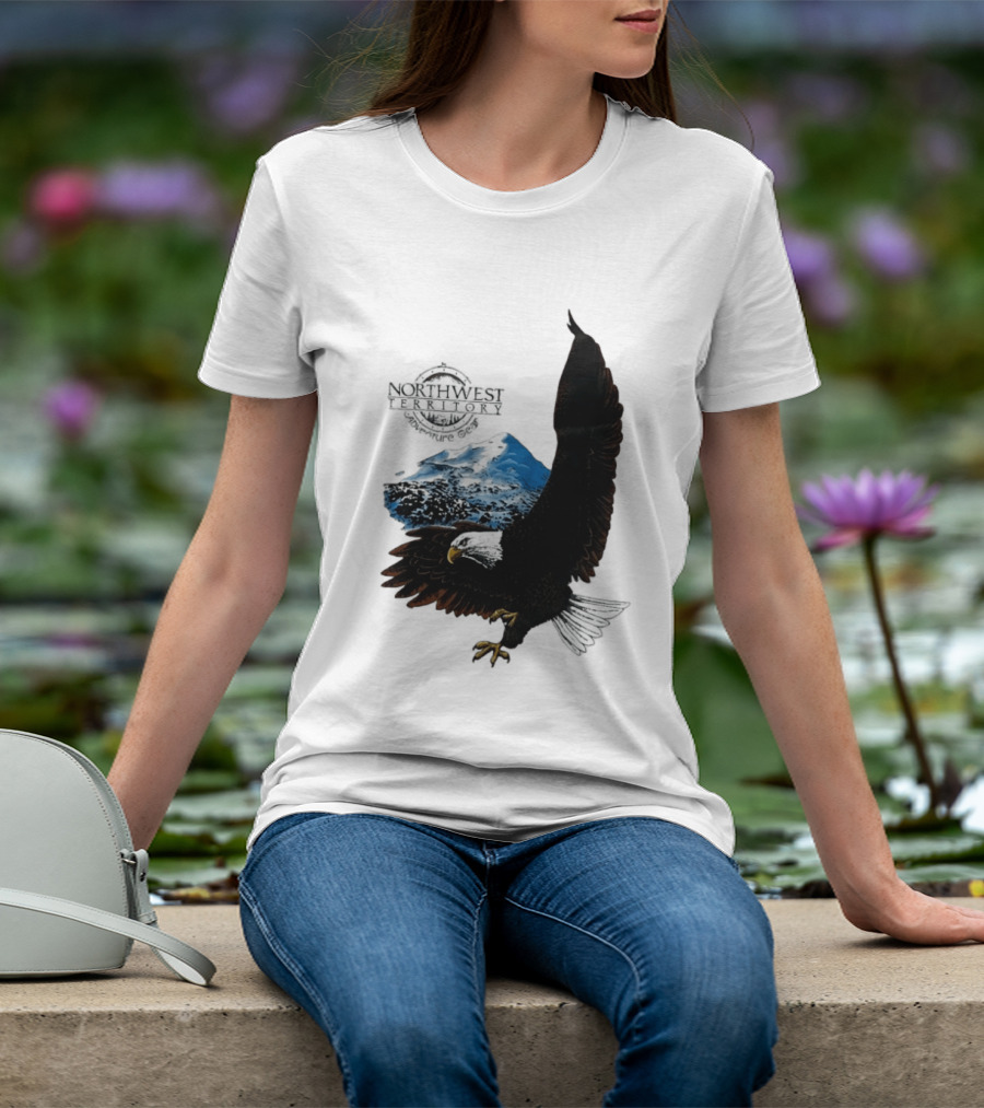 Northwest Territory Adventure Eagle Majestic Mountain Scene T-Shirt