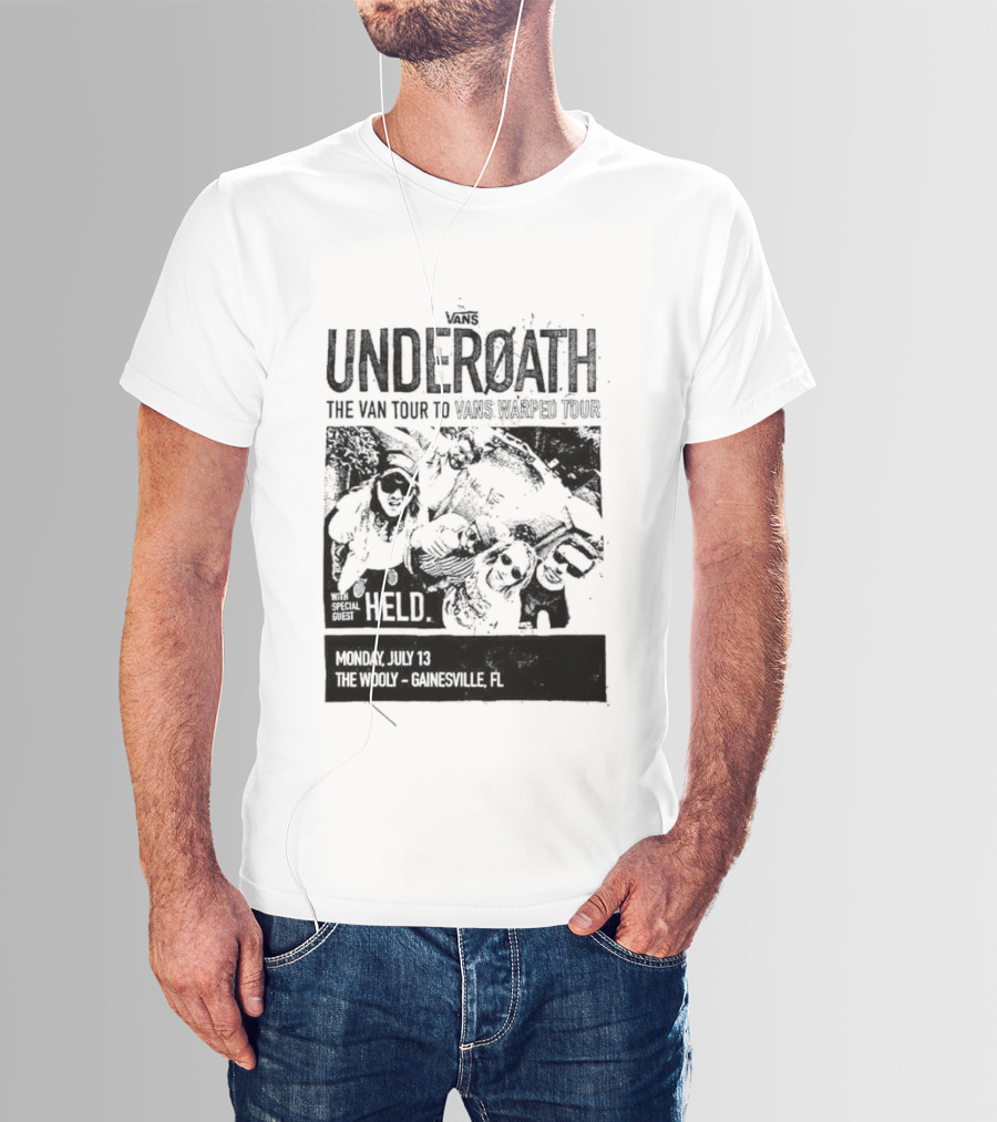 Underoath The Van Tour To 2026 Warped Tour Monday July 13 The Wooly Gainesville FL T-Shirt