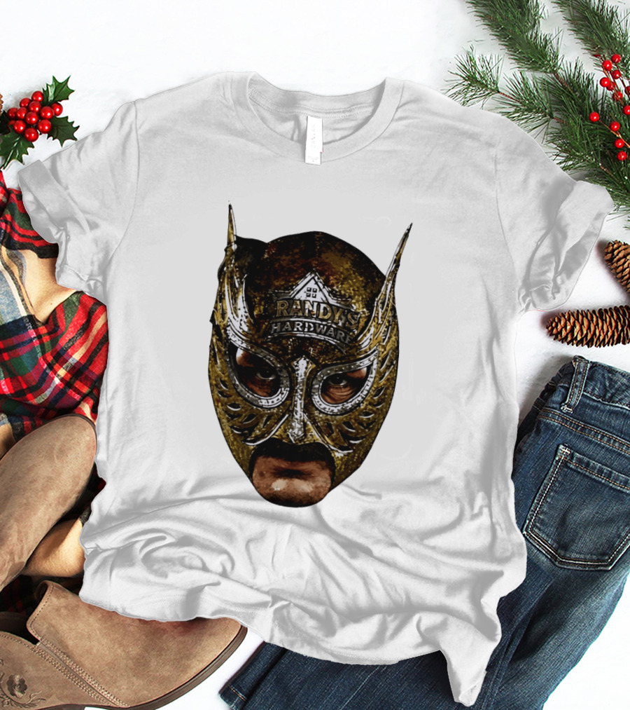 Randy's Hardware Luchador Mask Metallic Gold T-Shirt