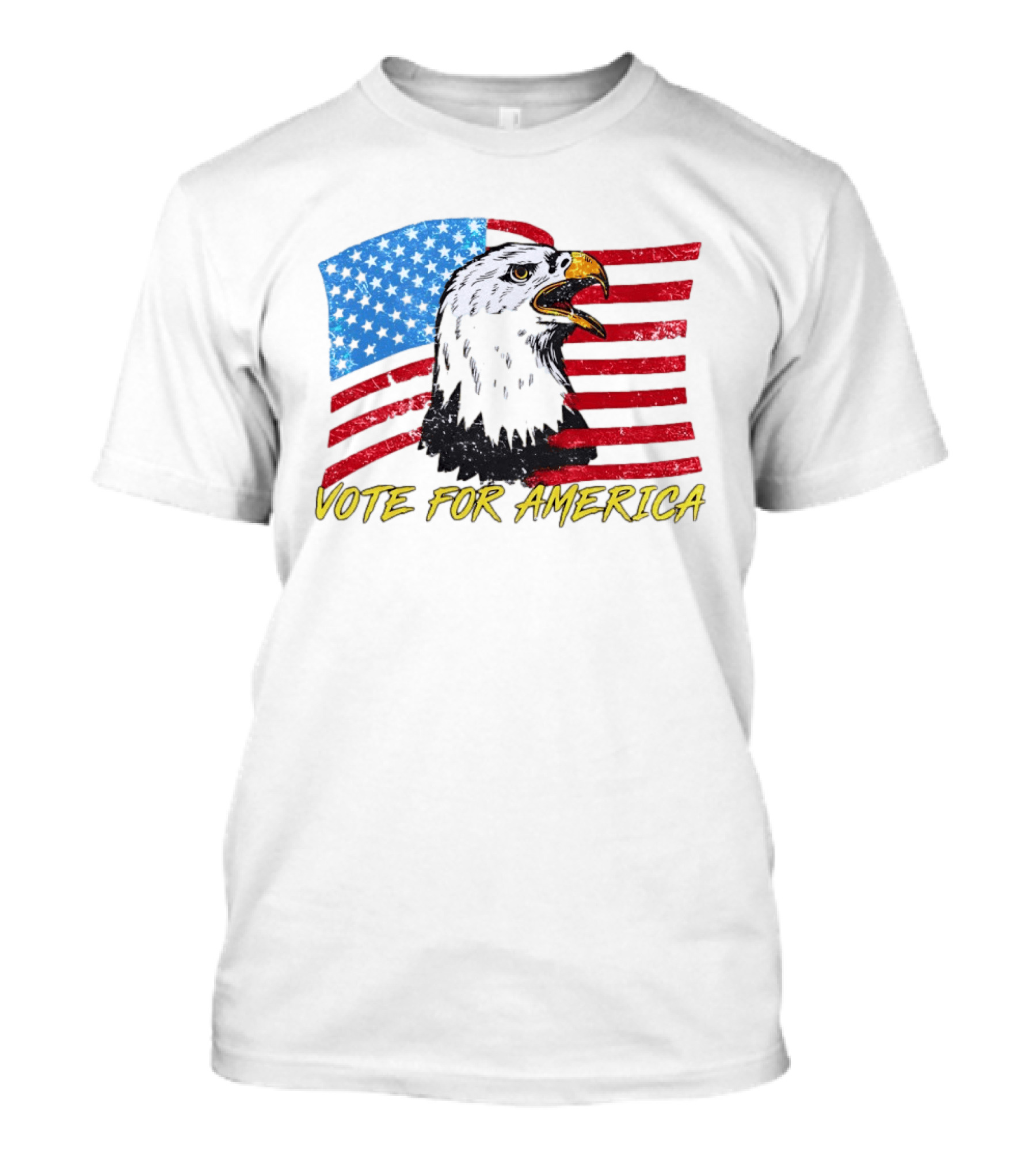 Vote For America Bald Eagle American Flag Stars And Stripes T-Shirt