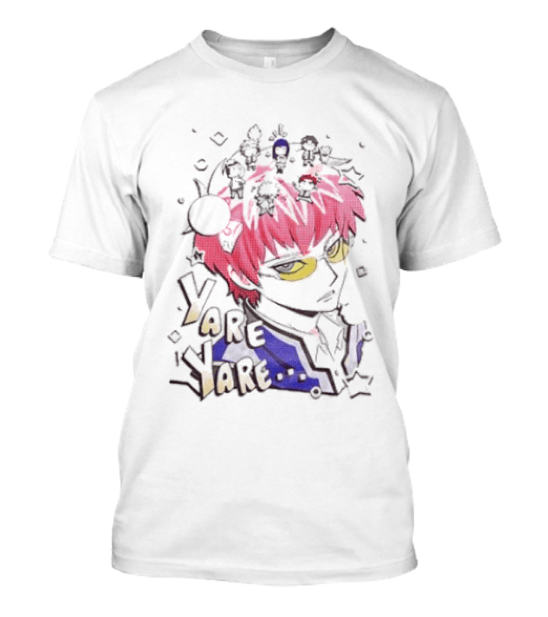 Yare Yare Saiki Kusuo The Disastrous Life Of Saiki K Anime Character Pink Hair Psykickers T-Shirt
