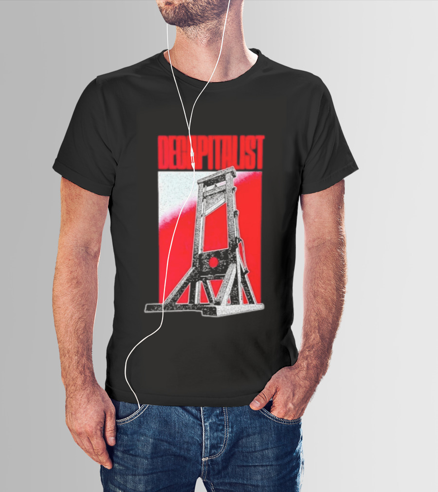 Decapitalist Guillotine Red Anti Capitalism T-Shirt