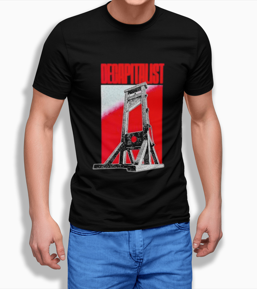 Decapitalist Guillotine Red Anti Capitalism T-Shirt