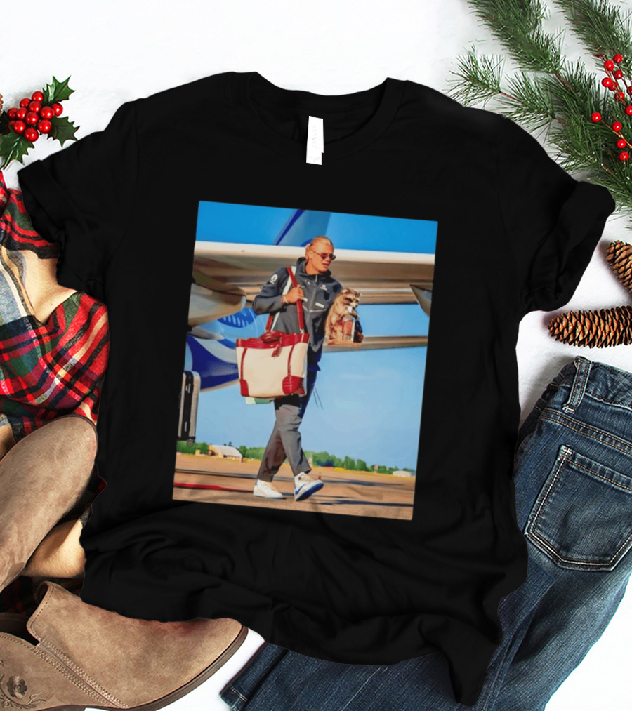 Erling Haaland Returns To Norway With Taxidermy Whiskey Raccoon T-Shirt