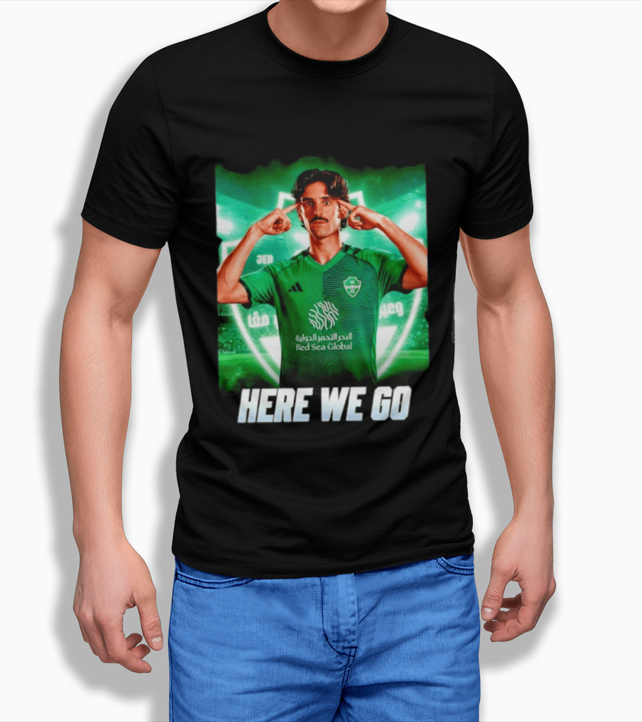 Francisco Trincão Al Ahli Transfer Here We Go Green Jersey T-Shirt