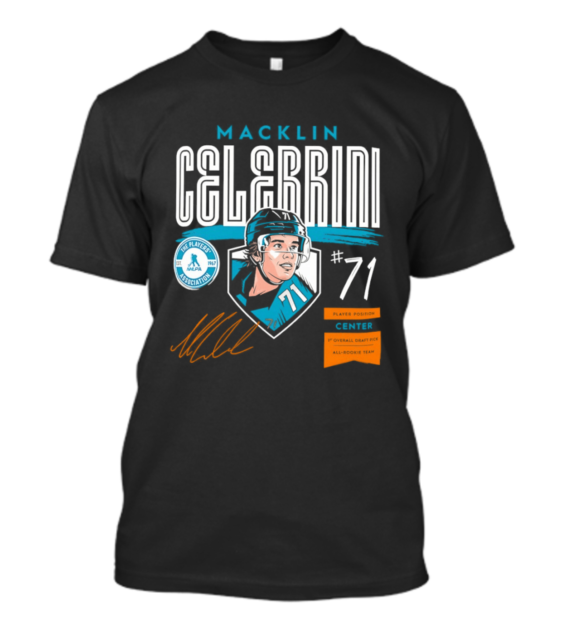 Macklin Celebrini NHLPA Player Association 71 T-Shirt