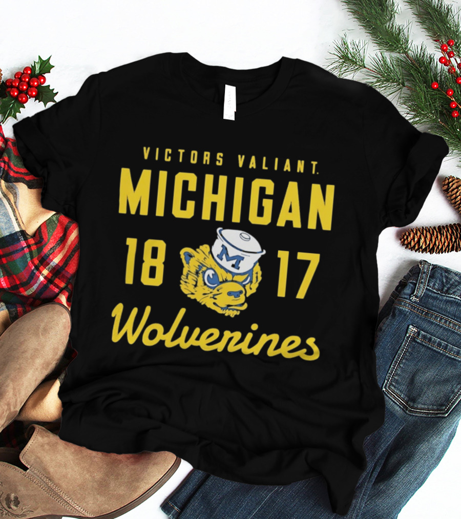 Michigan Wolverines Victors Valiant 1817 Wolverine Head T-Shirt