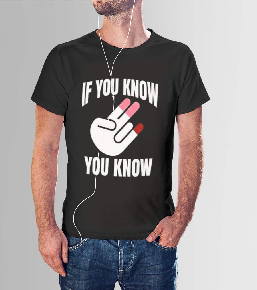 If You Know You Know Hand Gesture IYKYK Text And Finger T-Shirt