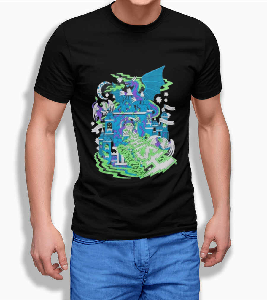 Phish Fall 2023 Crumbling Castle Chicago Nashville Dayton Dragon Fantasy T-Shirt