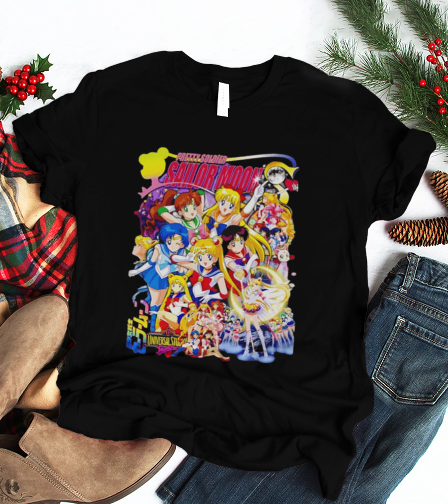 Pretty Soldier Sailor Moon Universal Studios Japan Anime Characters T-Shirt