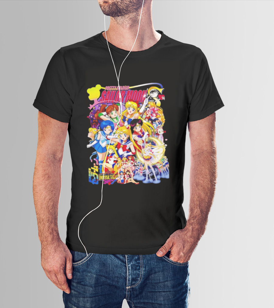 Pretty Soldier Sailor Moon Universal Studios Japan Anime Characters T-Shirt