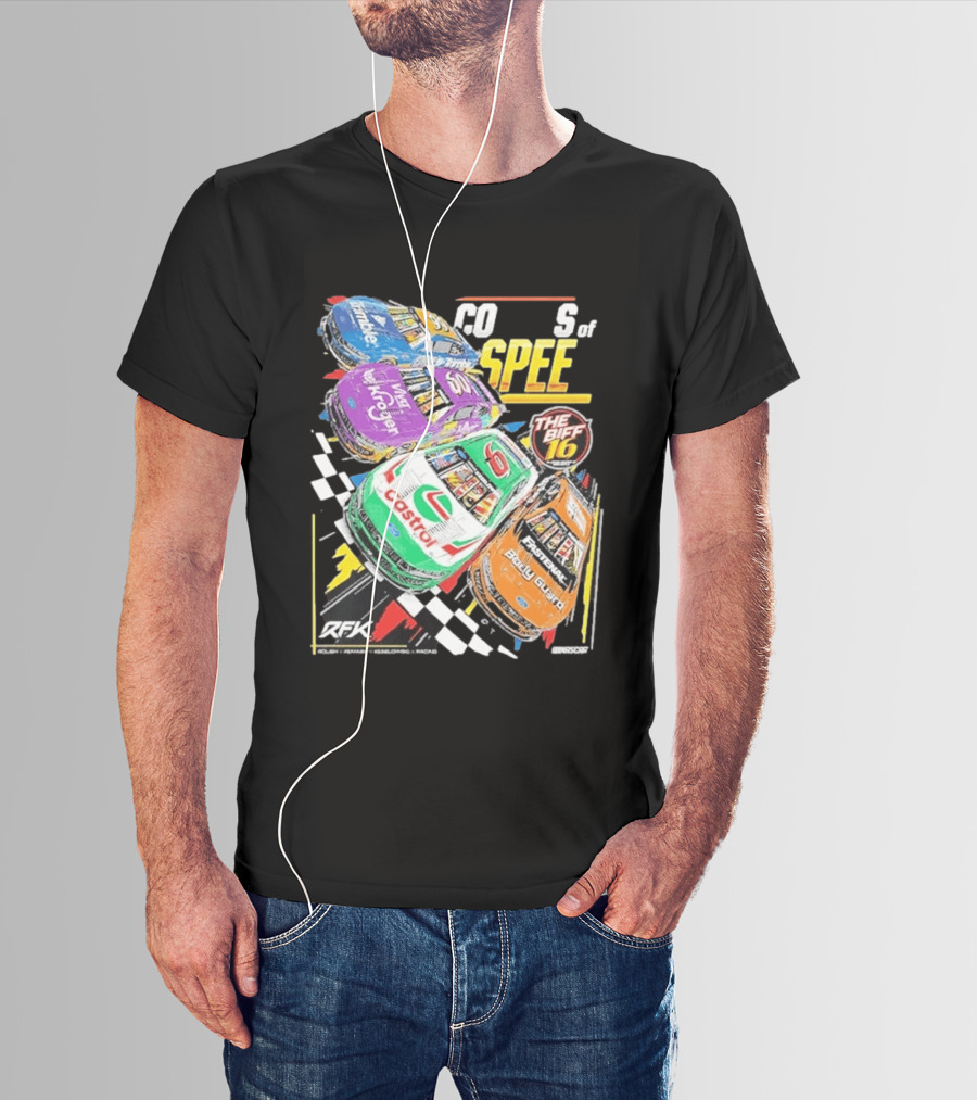RFK Racing Colors Of Speed Castrol The Biff 16 Daytona 500 Cars T-Shirt