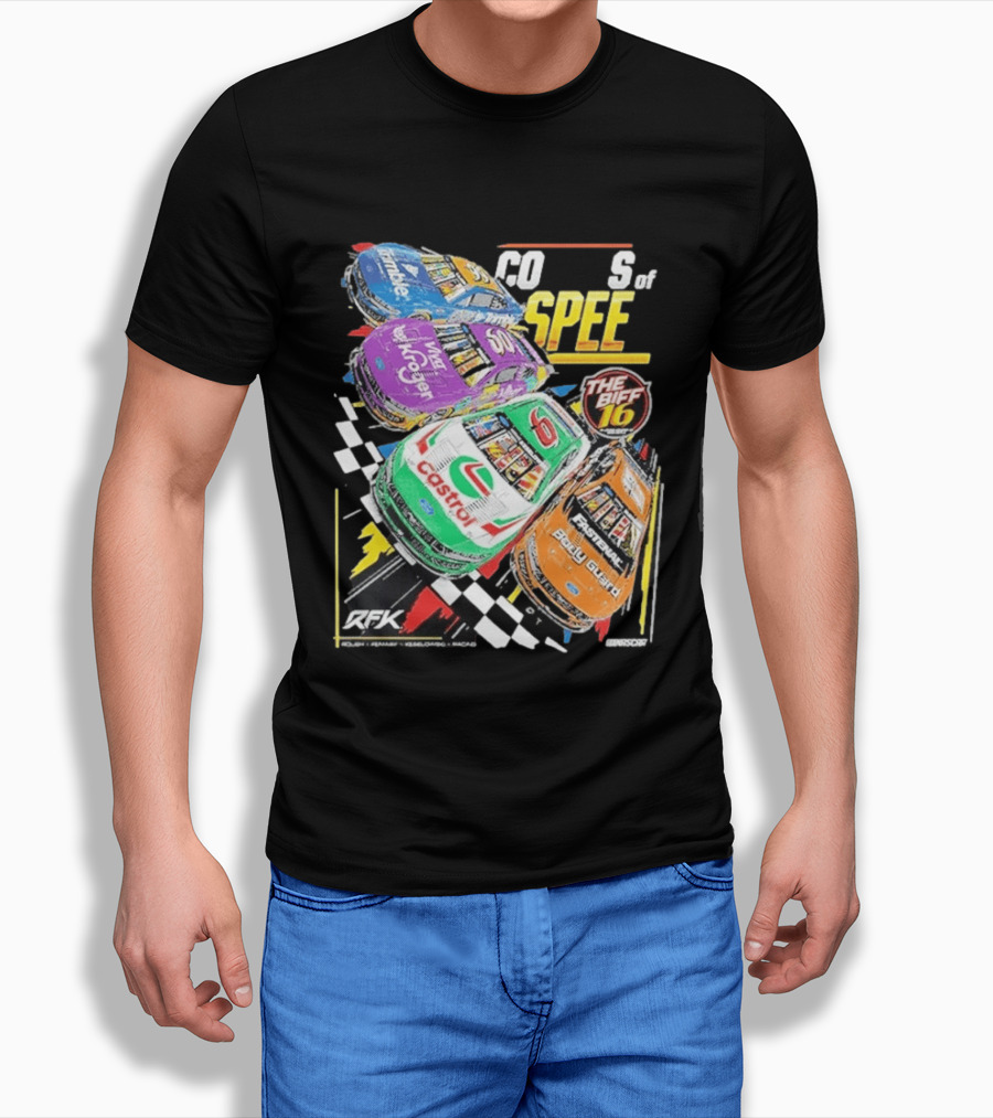 RFK Racing Colors Of Speed Castrol The Biff 16 Daytona 500 Cars T-Shirt