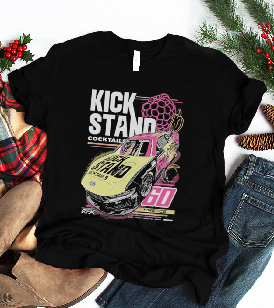 Kickstand Cocktails RFK Racing 60 Ryan Preece Car T-Shirt