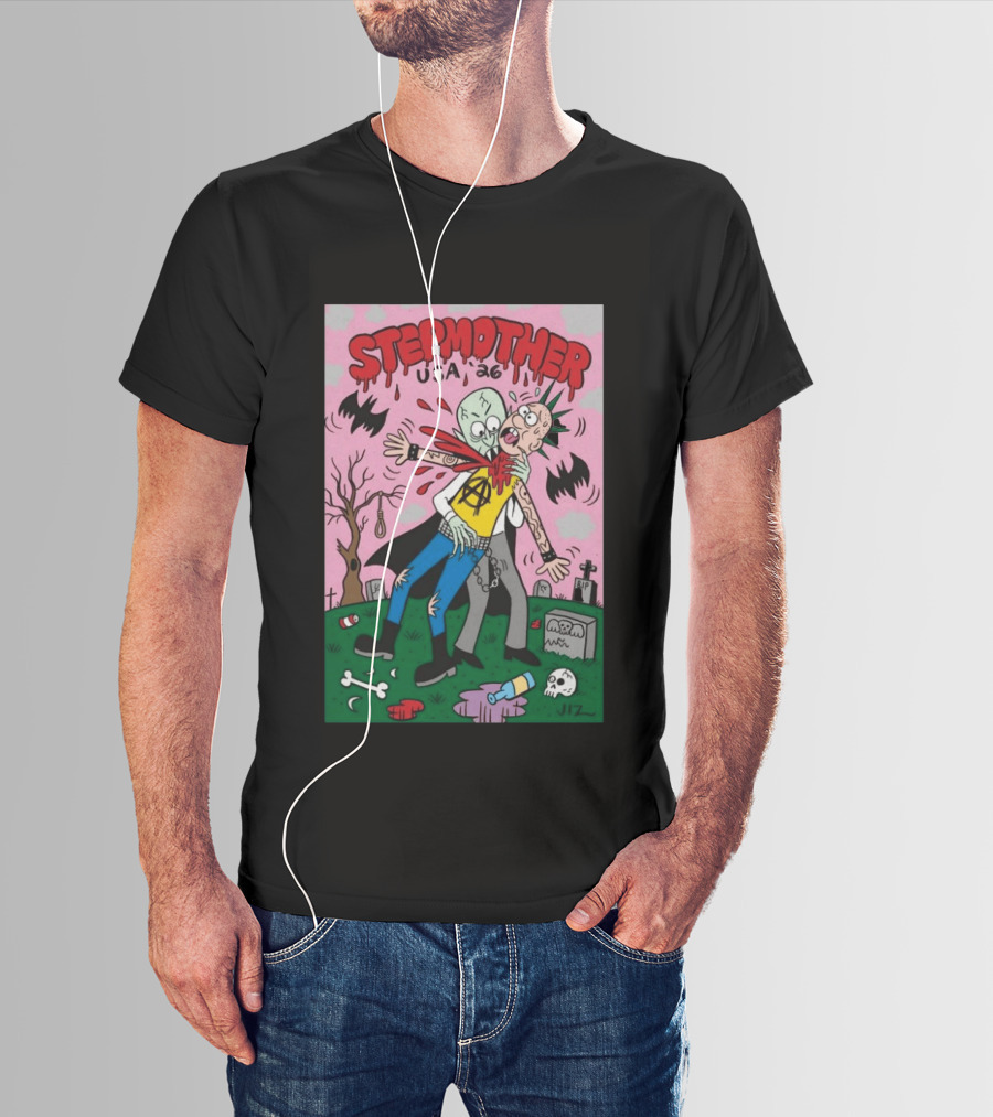 Stepmother USA 26 Punk Vampire Graveyard Scene T-Shirt