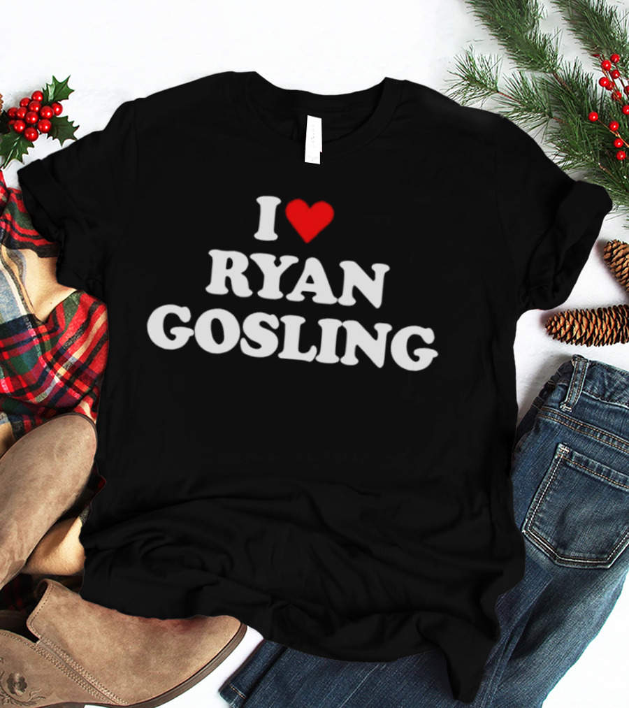 I Heart Ryan Gosling Actor Celebrity Romance Fan T-Shirt