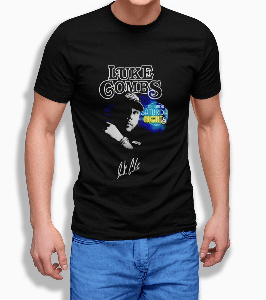 Luke Combs My Kinda Saturday Night Tour Signature Hat T-Shirt