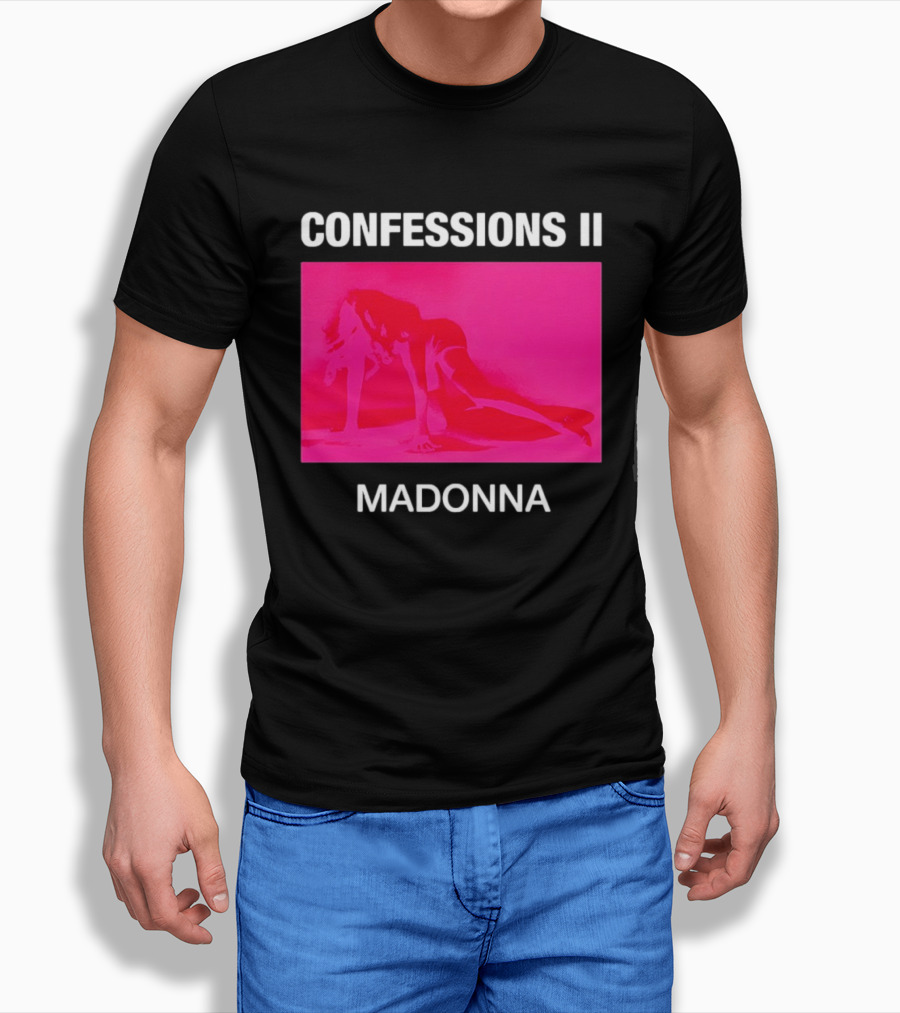 CONFESSIONS II MADONNA Pop Music Album Cover Vibrant Pink Collage T-Shirt