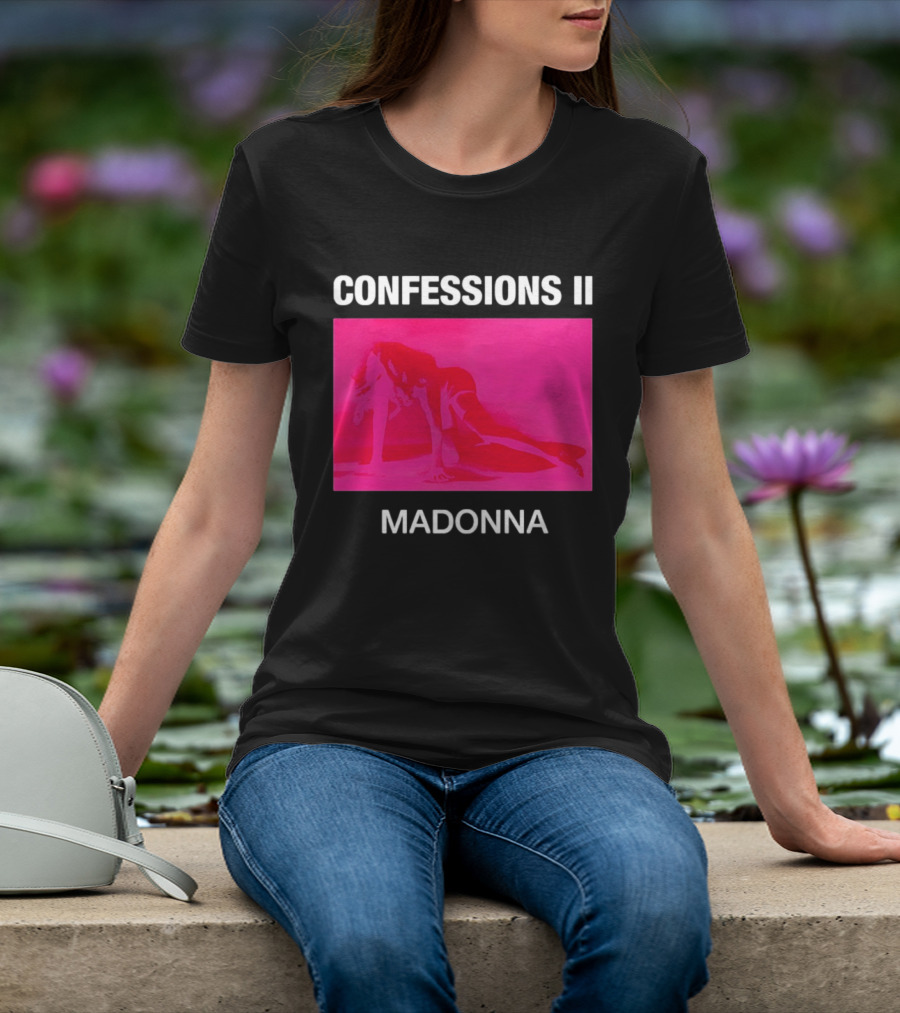 CONFESSIONS II MADONNA Pop Music Album Cover Vibrant Pink Collage T-Shirt