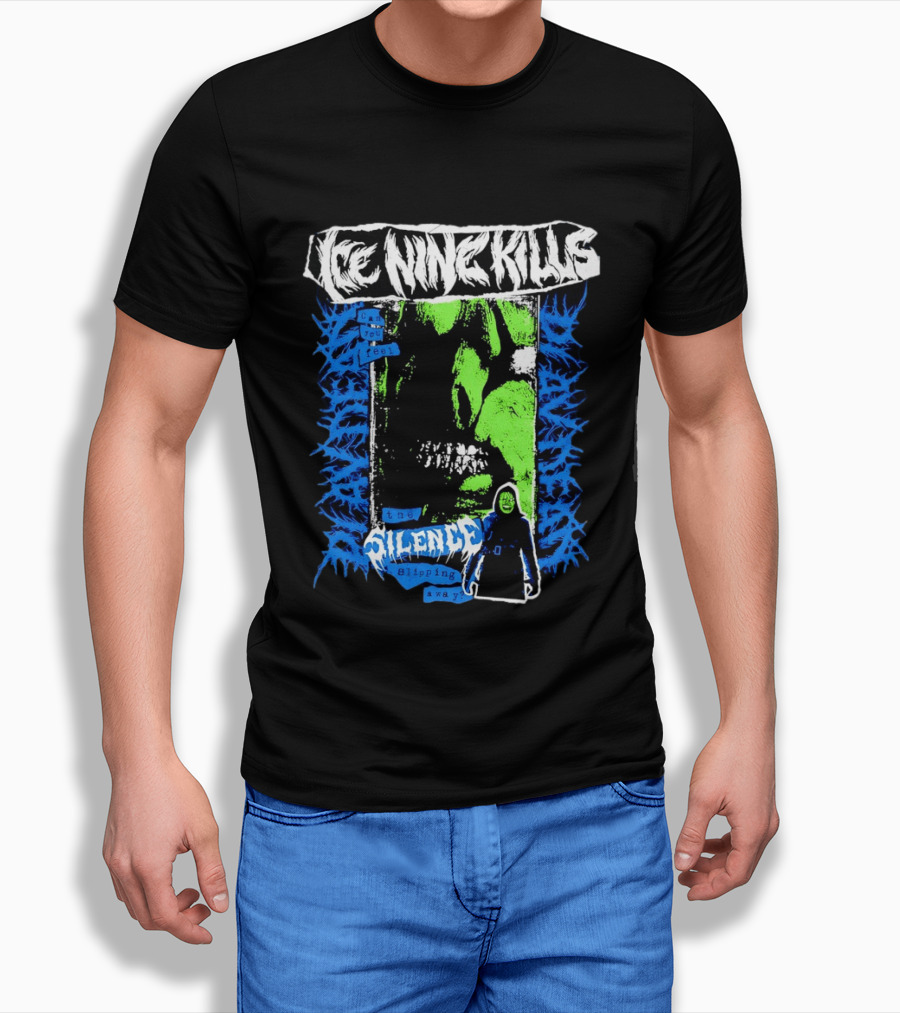 Ice Nine Kills Can You Feel The Silence Slipping Away Horror Themed Psychedelic T-Shirt