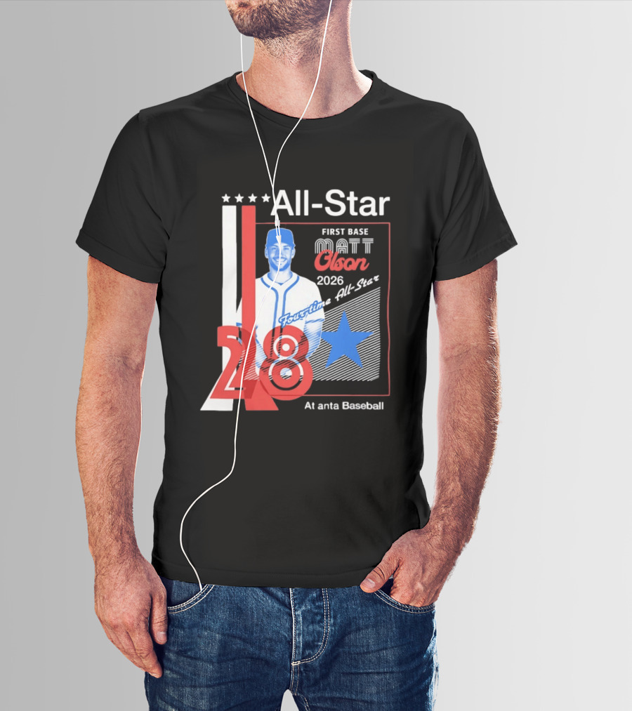 Matt Olson 2026 Four Time All Star Atlanta Baseball 28 First Base T-Shirt