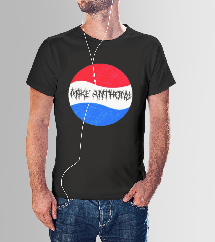 Mike Anthony Pepsi Symbol Bold Text Classic Circle T-Shirt