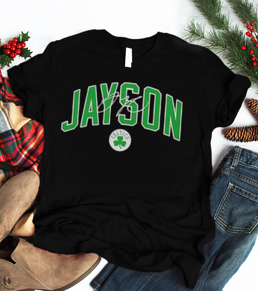 Jayson Tatum Celtics Clover Signature T-Shirt