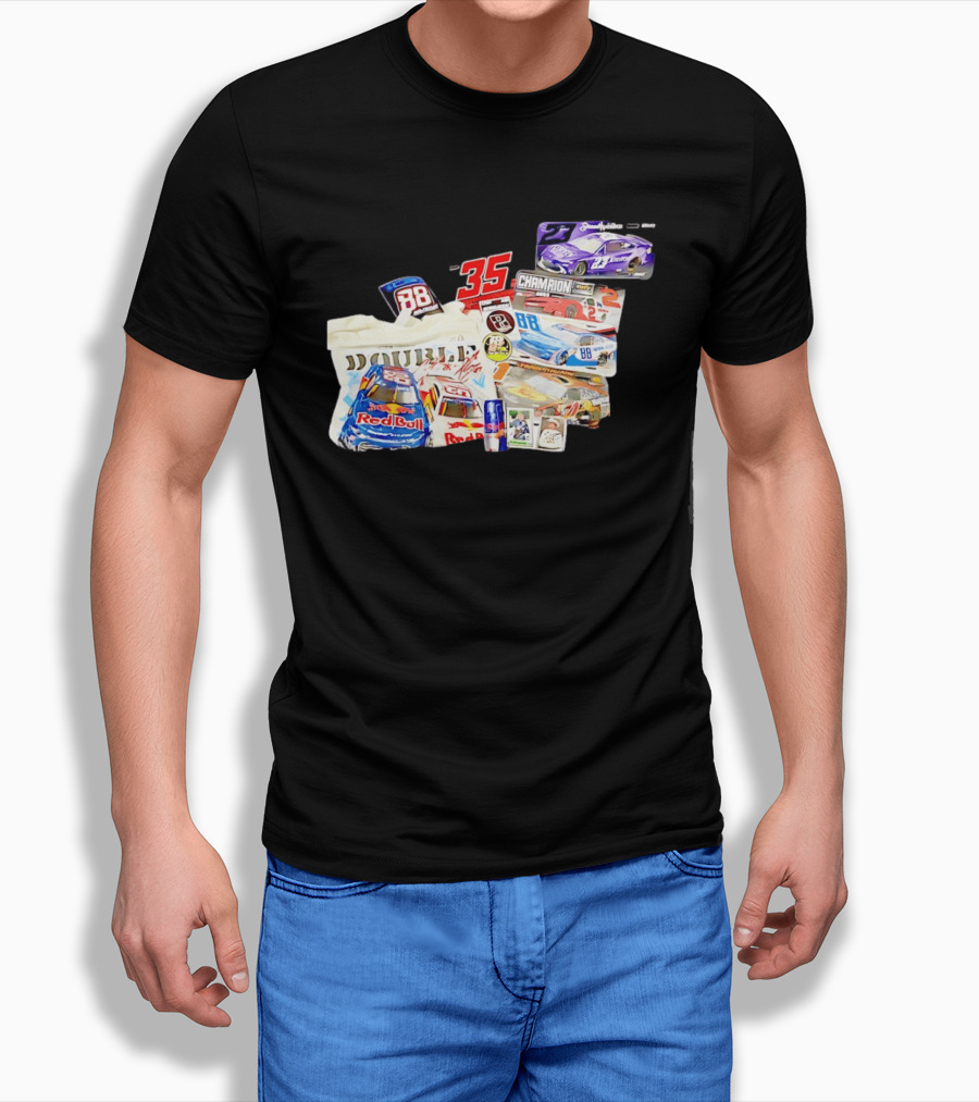 NASCAR Bubba Wallace Red Bull Racing 88 Double Champion 35 Collection T-Shirt