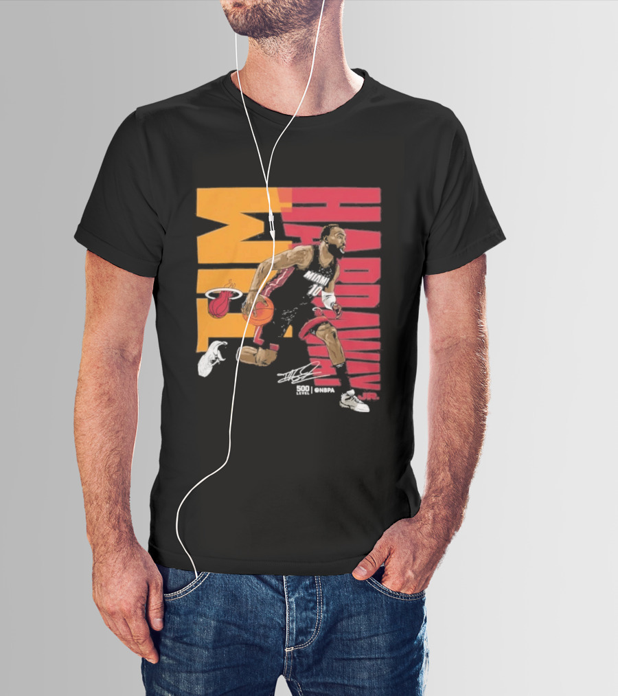 2026 NBA Tim Hardaway Jr Miami Heat Basketball Player Action T-Shirt
