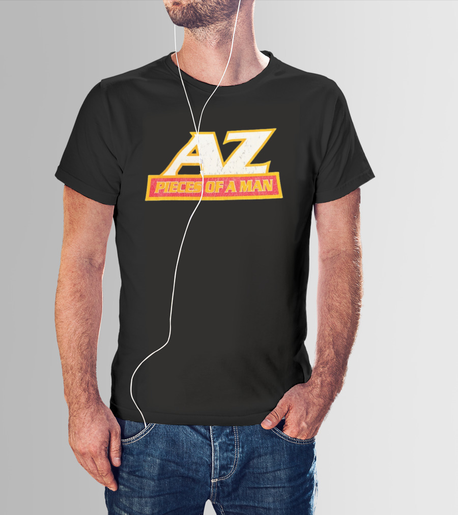 AZ Pieces Of A Man Distressed Hip Hop 90s Rap T-Shirt