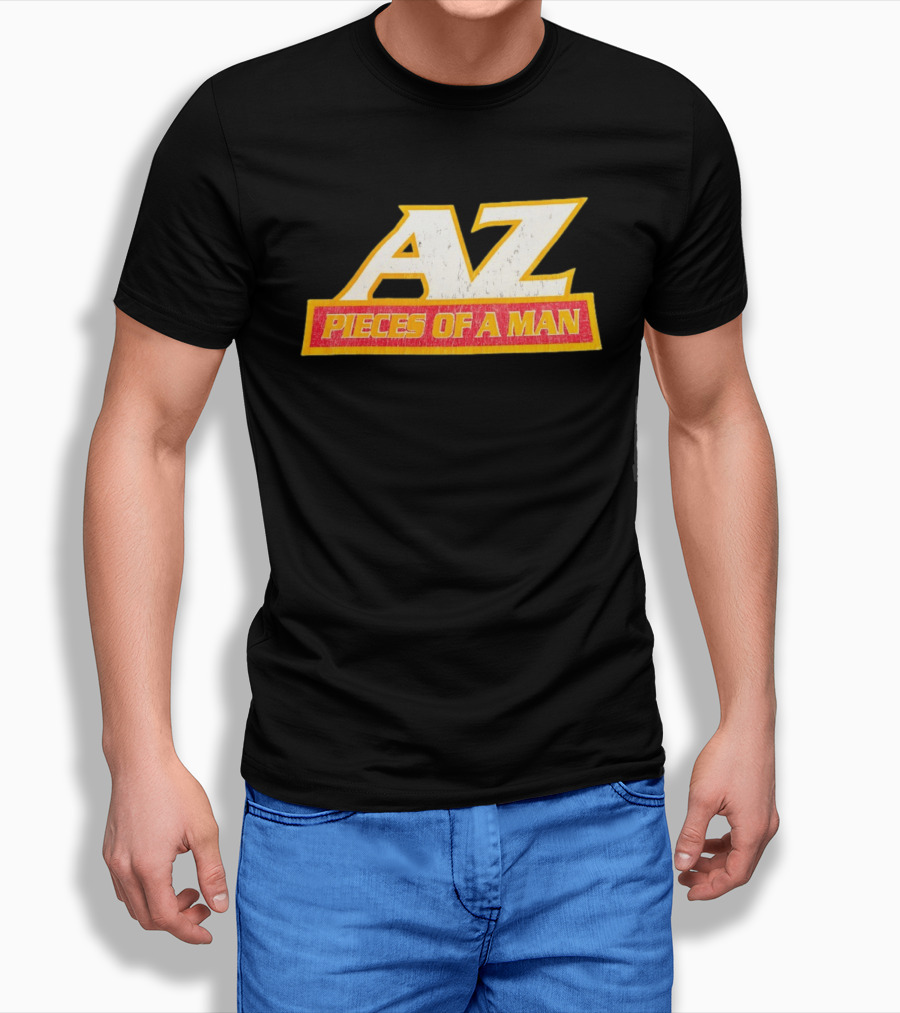 AZ Pieces Of A Man Distressed Hip Hop 90s Rap T-Shirt