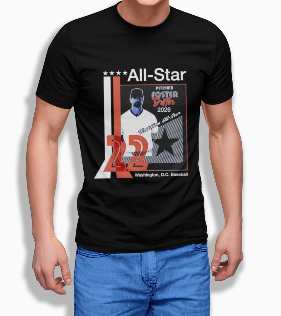 Foster Griffin 2026 First Time All Star Pitcher Washington D.C. Baseball 22 T-Shirt