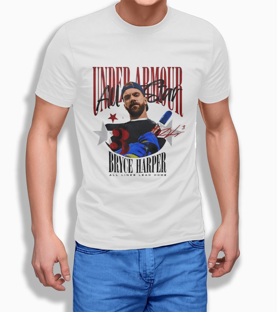 Under Armour All Star Bryce Harper All Lines Lead Home T-Shirt