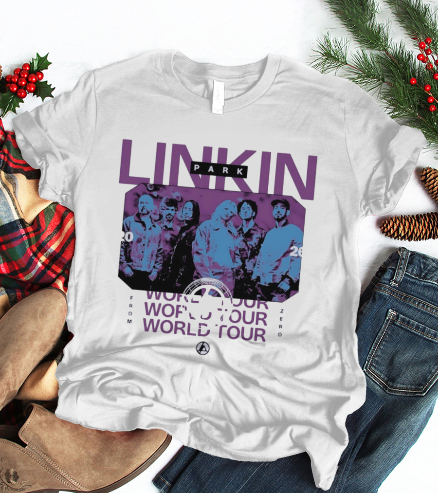 Linkin Park World Tour 2026 Purple Blue Duotone T-Shirt