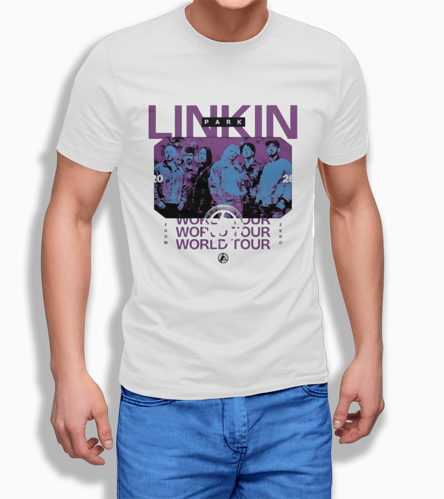Linkin Park World Tour 2026 Purple Blue Duotone T-Shirt