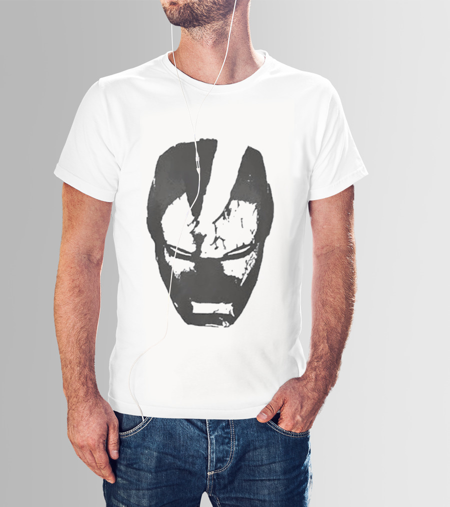 Robert Downey Jr Tony Stark Iron Man Helmet T-Shirt