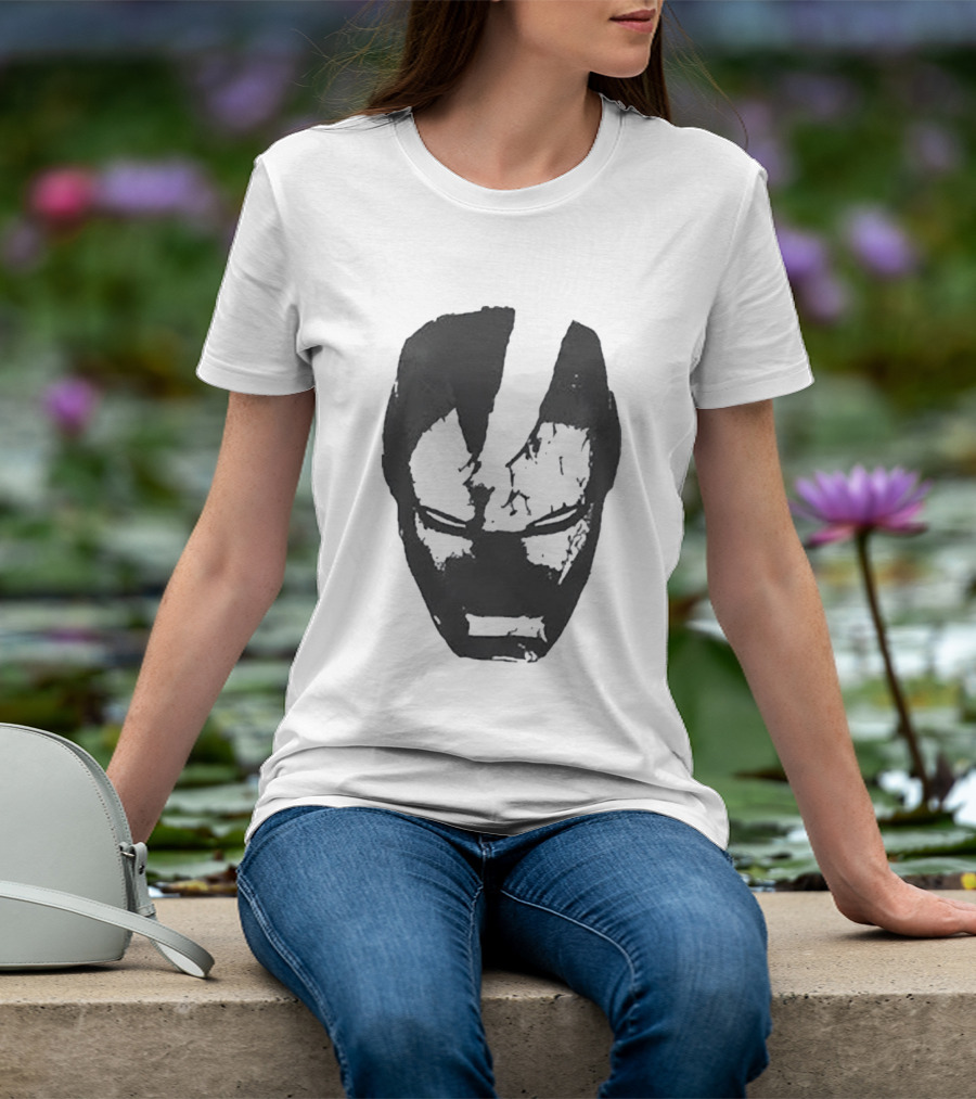 Robert Downey Jr Tony Stark Iron Man Helmet T-Shirt