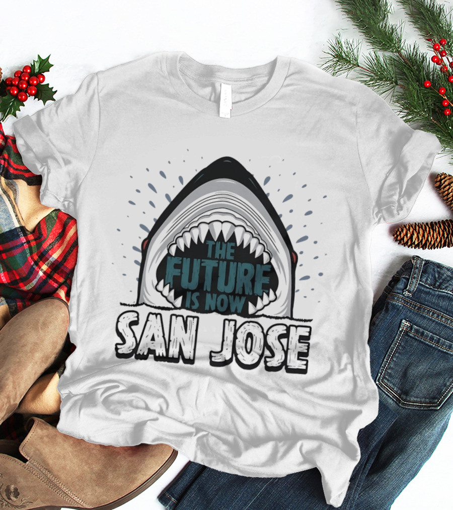San Jose Sharks The Future Is Now Shark Jaws Hockey Team T-Shirt