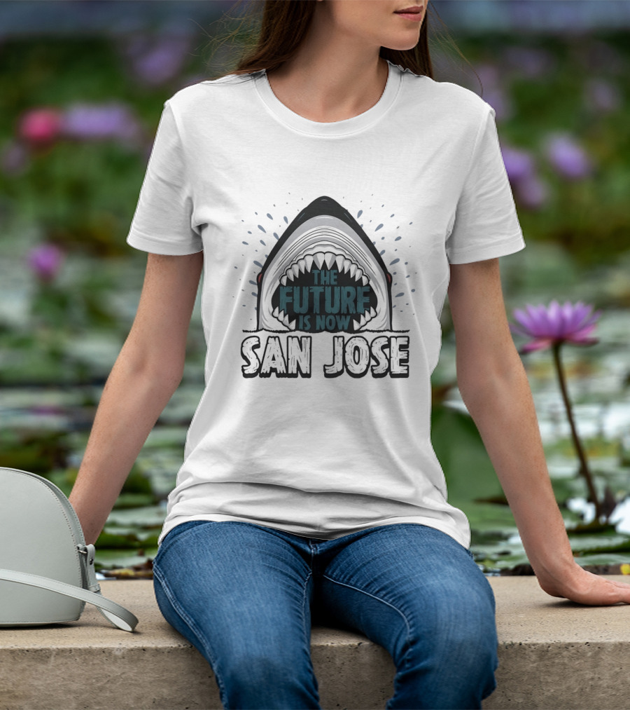 San Jose Sharks The Future Is Now Shark Jaws Hockey Team T-Shirt