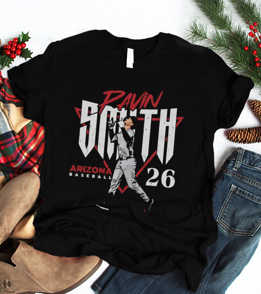 Pavin Smith Arizona Baseball 26 Distressed Sportswear T-Shirt