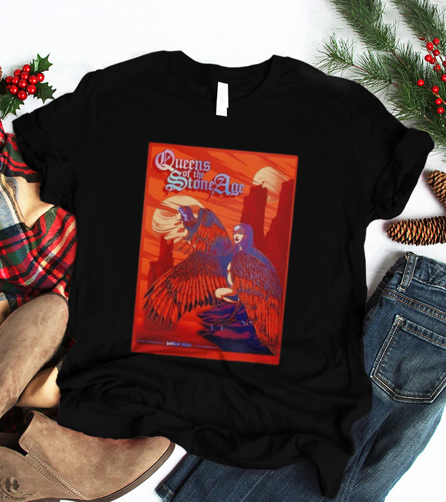 Queens Of The Stone Age Hellfest 2024 Winged Creatures T-Shirt