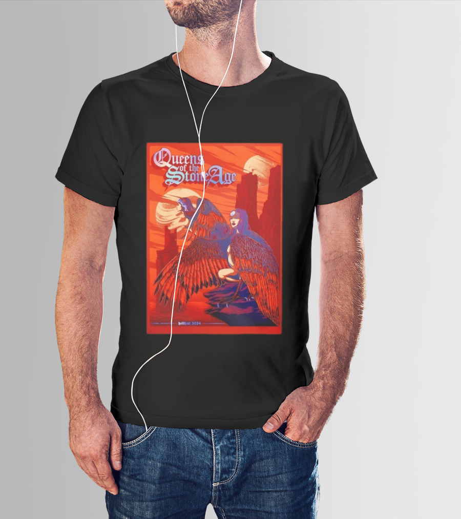 Queens Of The Stone Age Hellfest 2024 Winged Creatures T-Shirt