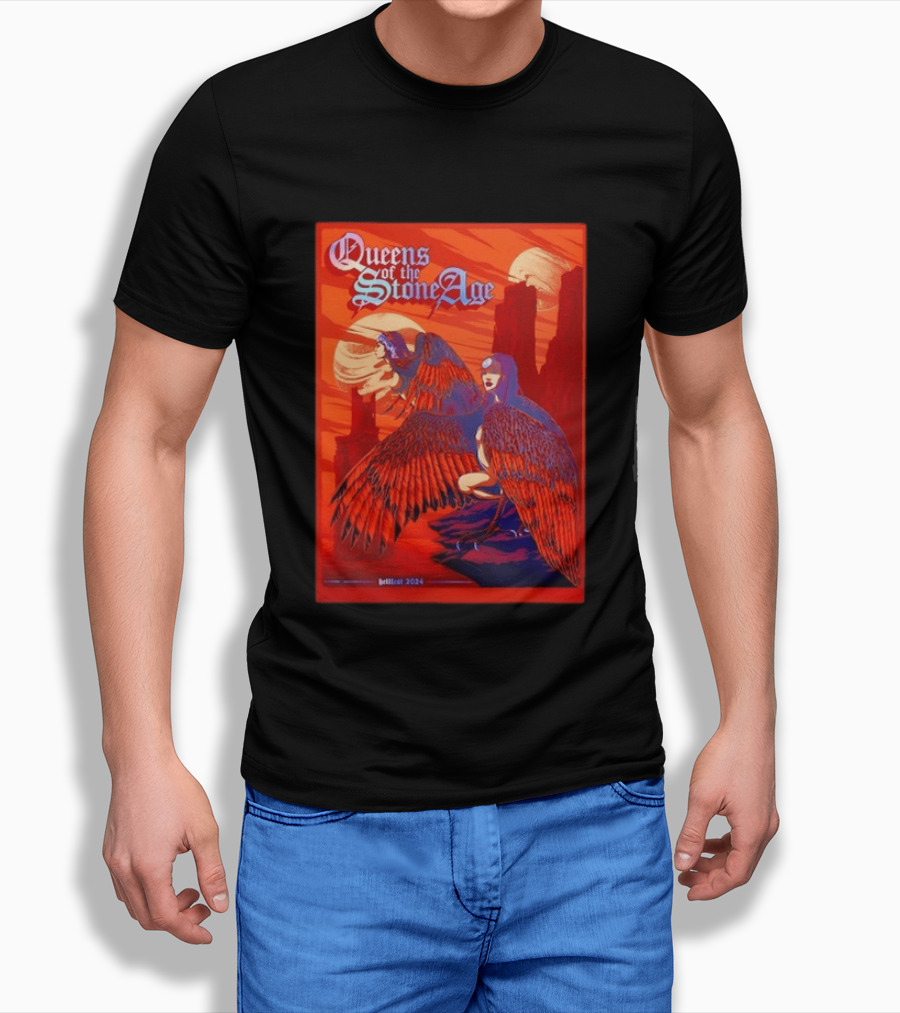 Queens Of The Stone Age Hellfest 2024 Winged Creatures T-Shirt