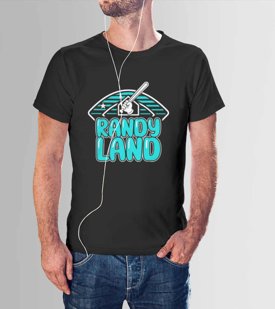 Randy Land Home Plate Batter Baseball T-Shirt