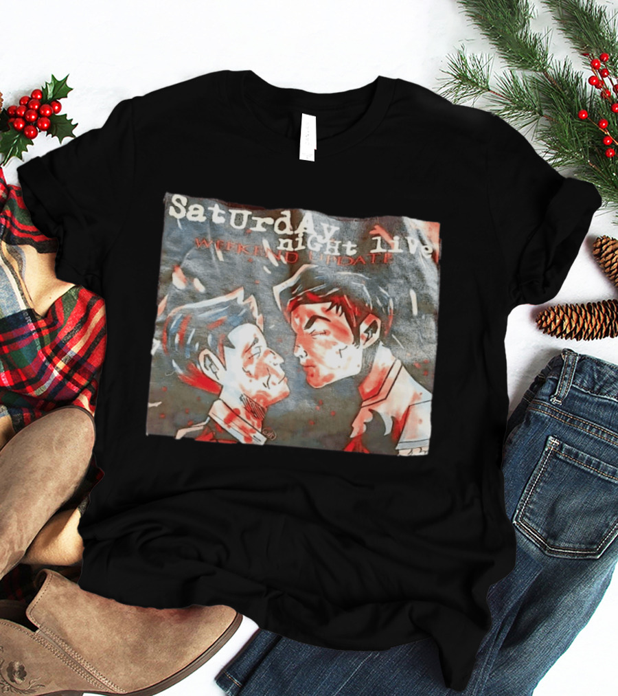 Saturday Night Live Weekend Update Animated Clash Scene T-Shirt