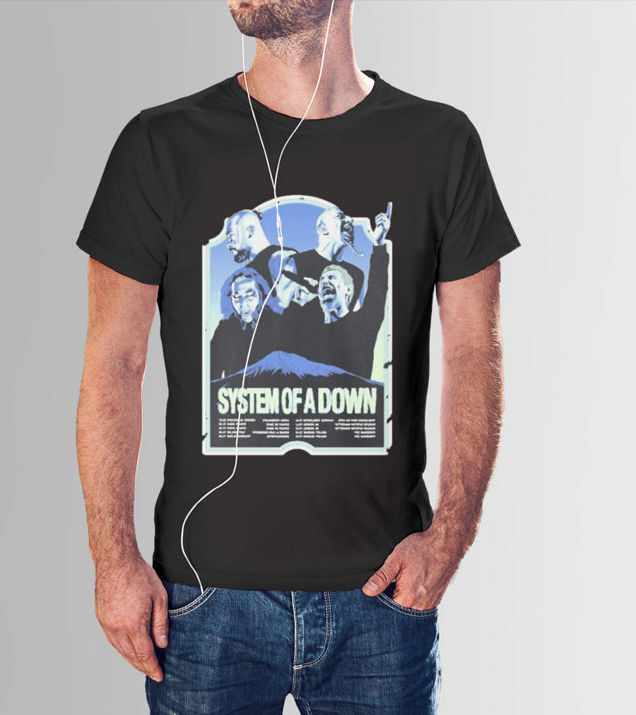 System Of A Down European Tour 2026 Dates Concert Band Members Mount Ararat T-Shirt