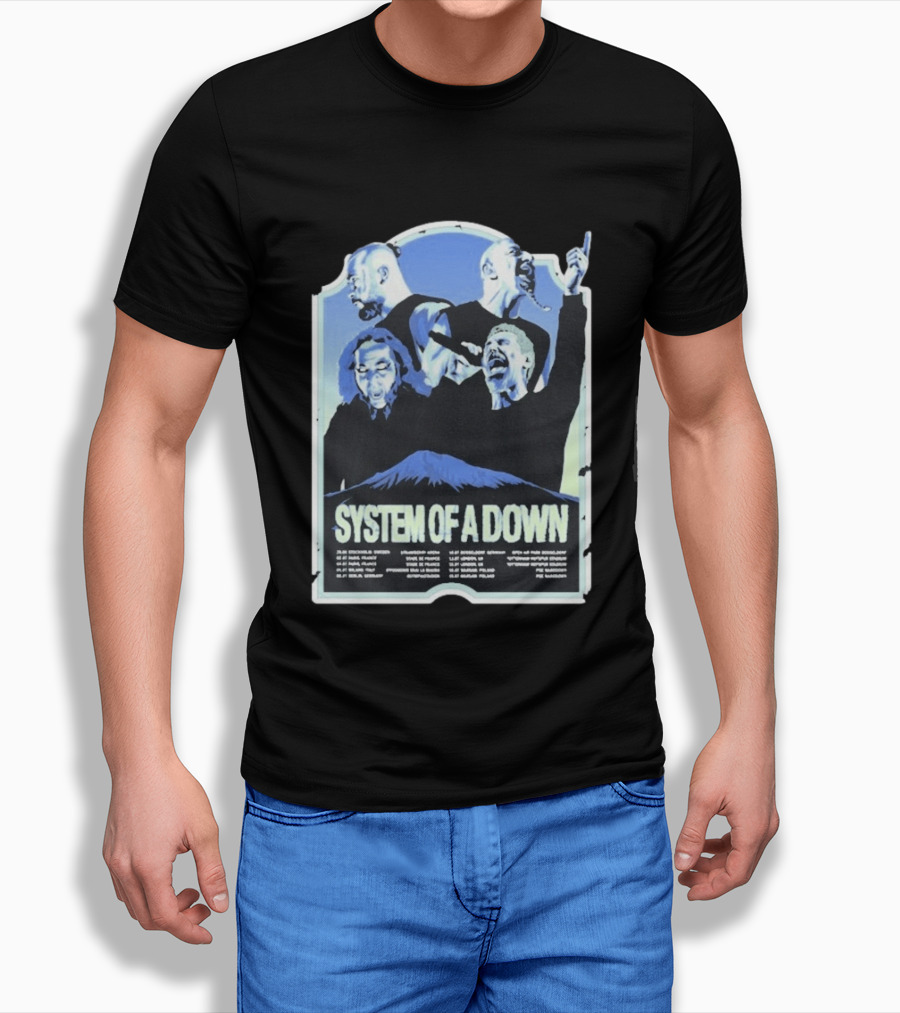 System Of A Down European Tour 2026 Dates Concert Band Members Mount Ararat T-Shirt