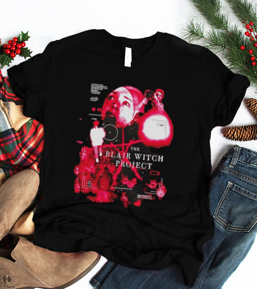 The Blair Witch Project Horror Movie Found Footage Red Overlay Face Montage T-Shirt