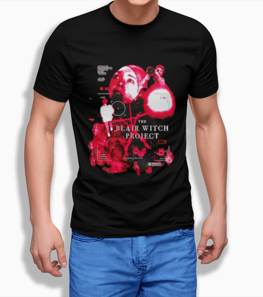 The Blair Witch Project Horror Movie Found Footage Red Overlay Face Montage T-Shirt